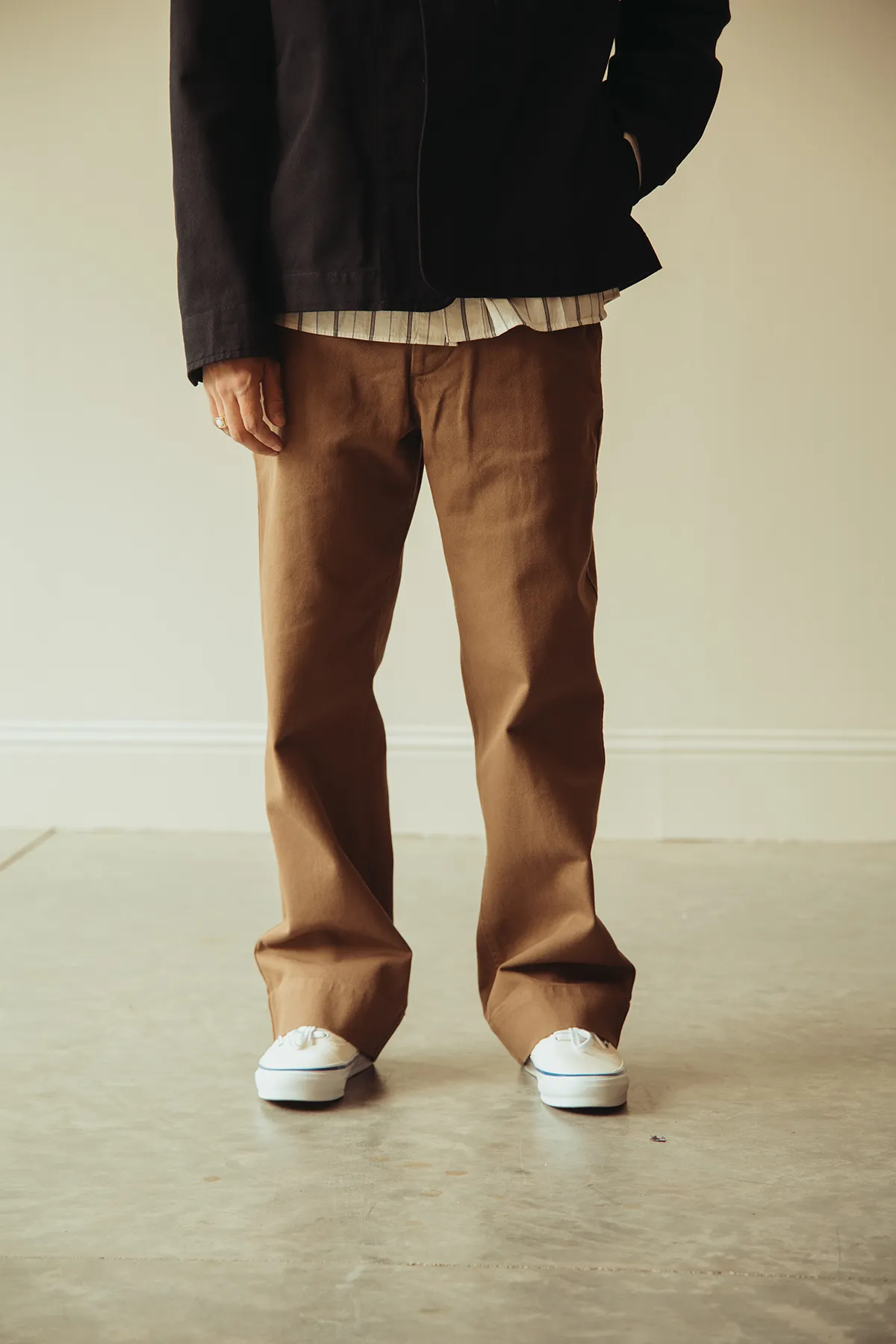 MHL Simple Trousers - Tobacco Raised Cotton Drill sold by Canoe Club product image thumbnail 2