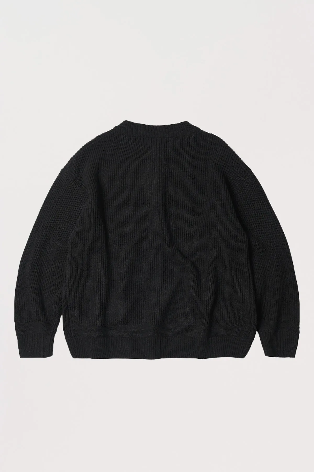 Heavy Wool Round Cardigan - Black sold by Canoe Club product image thumbnail 2