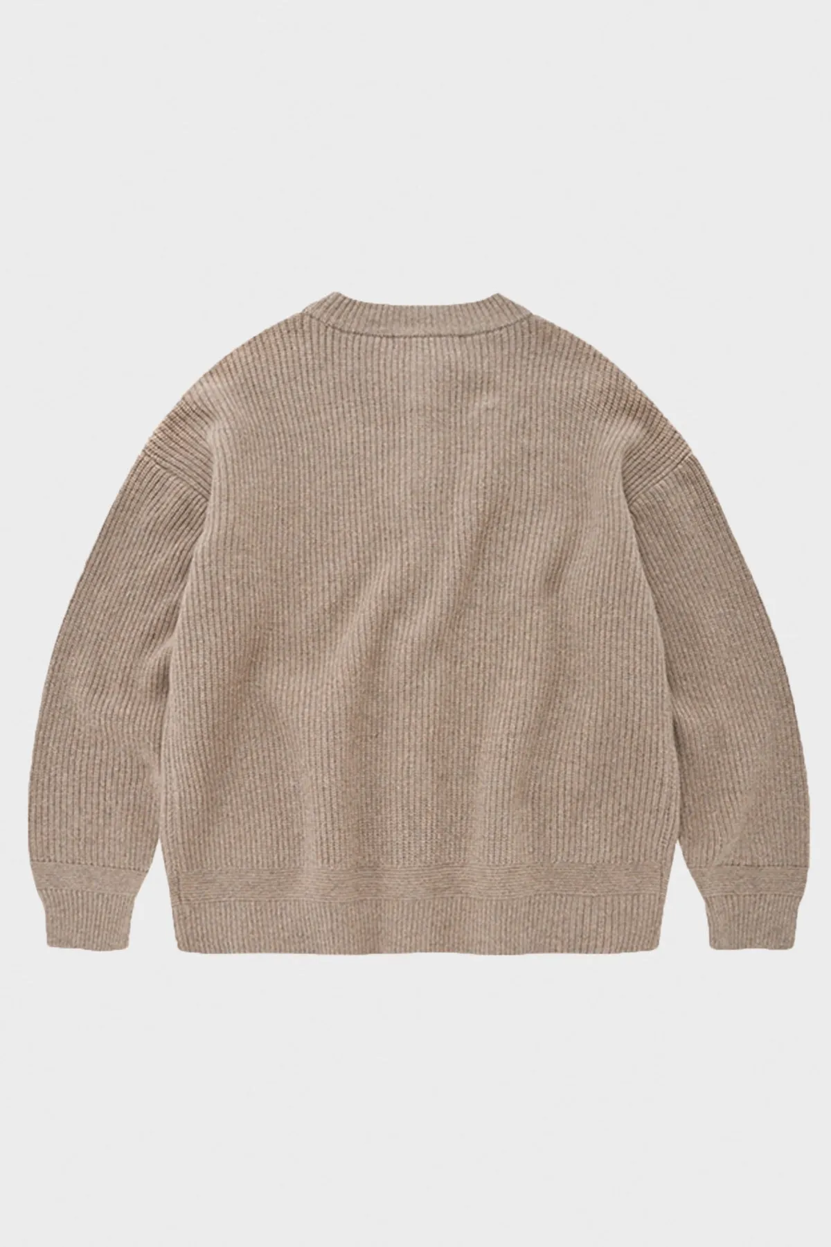 Heavy Wool Round Cardigan - Oatmeal sold by Canoe Club product image thumbnail 4