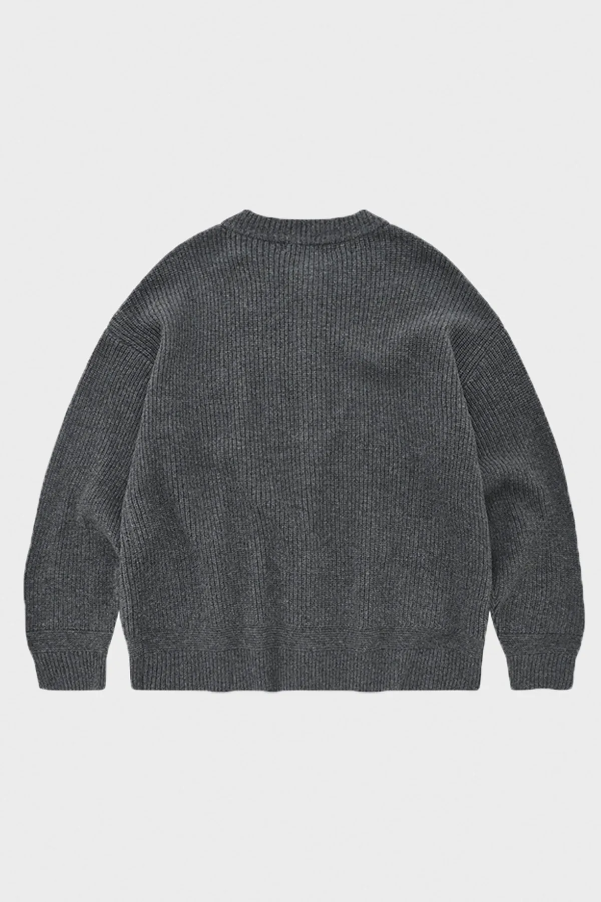 Heavy Wool Round Cardigan - Dark Gray sold by Canoe Club product image thumbnail 4