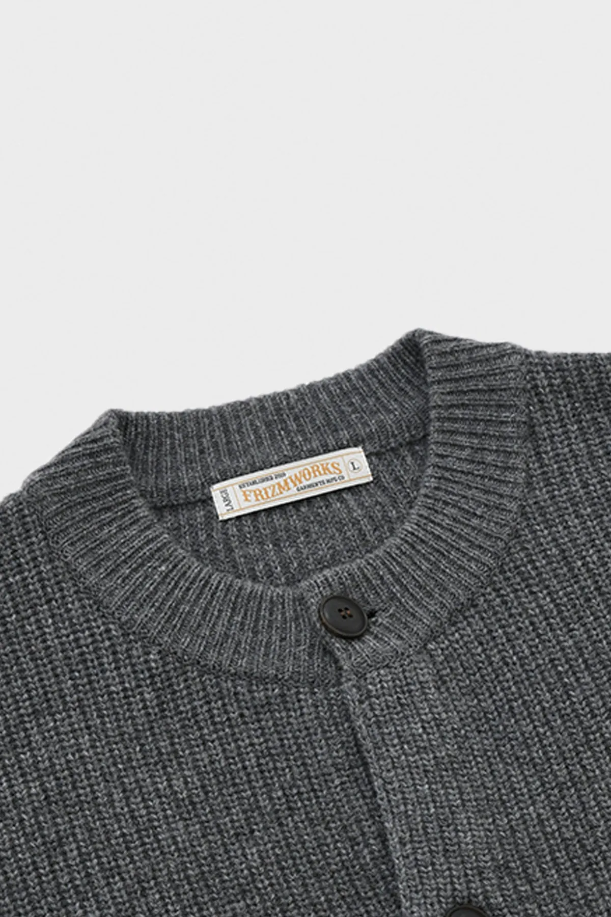 Heavy Wool Round Cardigan - Dark Gray sold by Canoe Club product image thumbnail 5