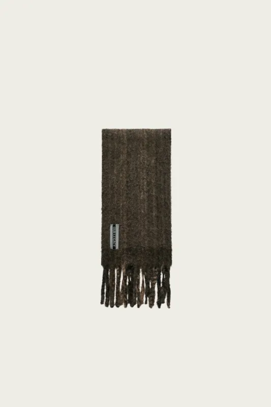 Estate Scarf - Choco Pressed Wave Alpaca made by Our Legacy