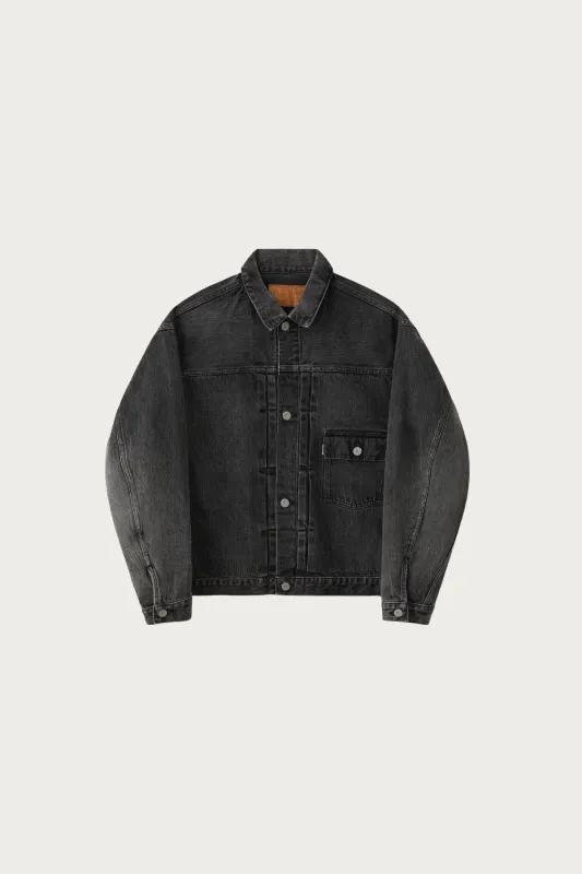 Classic Faded Jean Jacket - Black made by Canoe Club