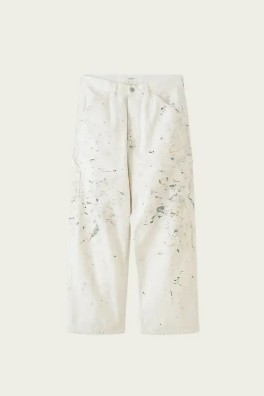 Denim Painter Trousers - O.White (Painted) made by Canoe Club