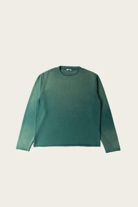 Vintage-Effect Cotton Knit Pullover - Green made by EYE/KHOKI