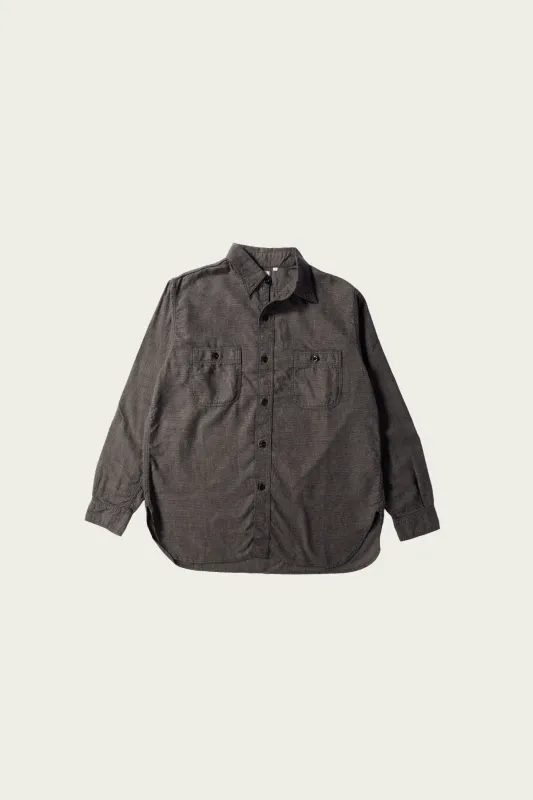 Relaxed Fit Melange Flannel Shirt - Gray Check made by orSlow