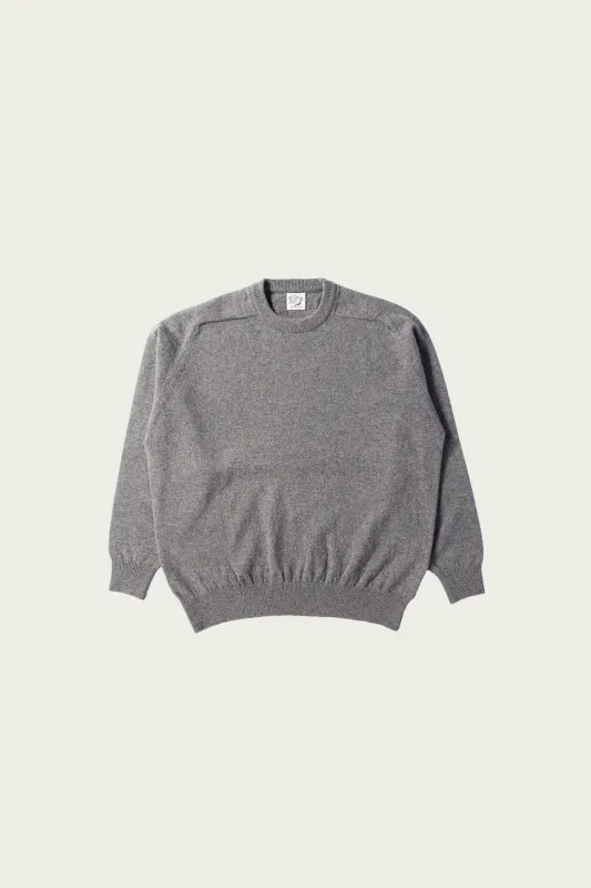 Simple Crew Neck Sweater Crafted In Japan - Heather Gray made by orSlow