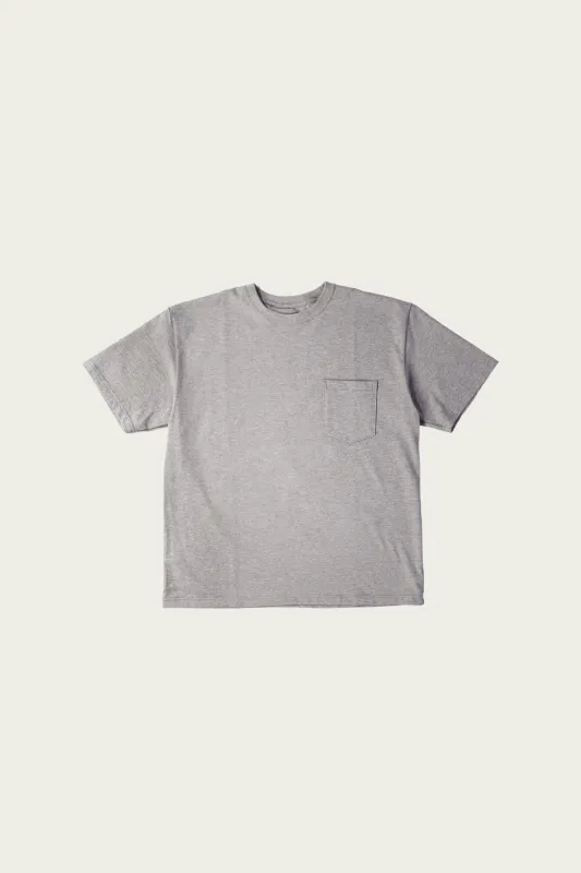 Sturdy Cotton T-Shirt With Pocket - Heather Gray made by orSlow