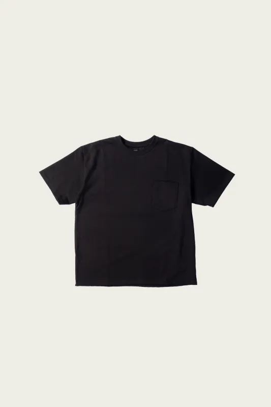 Sturdy Cotton T-Shirt With Pocket - Black made by orSlow