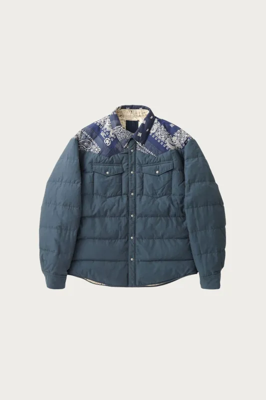 (I.C.T.) Kerchief Down JKT - Navy made by Visvim
