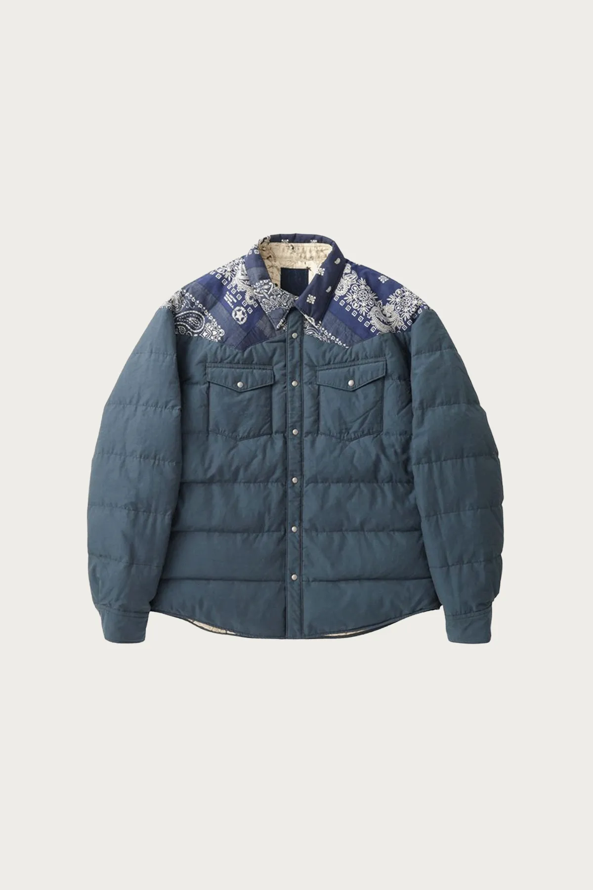 (I.C.T.) Kerchief Down JKT - Navy sold by Canoe Club