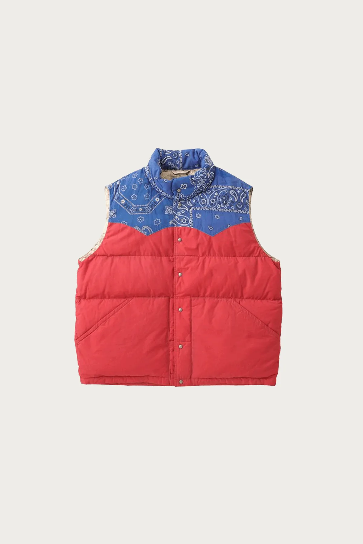 (I.C.T.) Kerchief Down Vest - Red sold by Canoe Club