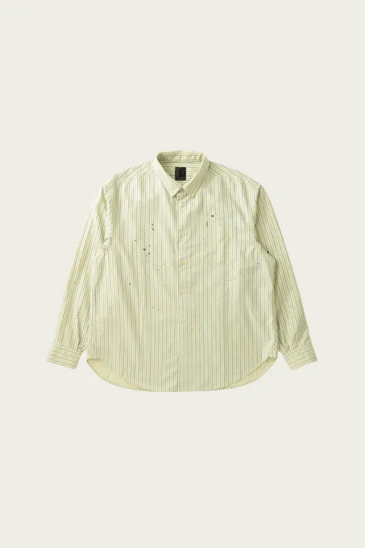 (I.C.T.) Beiler Ox Shirt L/S - Yellow Stripe made by Visvim