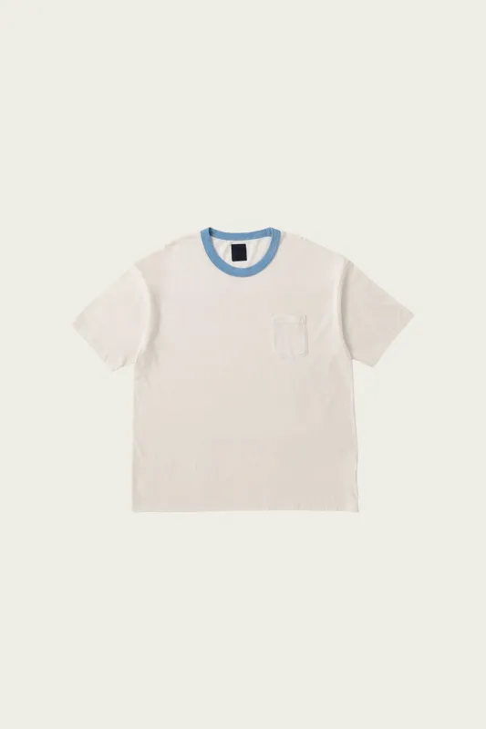 (I.C.T.) Jumbo Tee S/S 2-Tone (N.D.) - Lt. Indigo made by Visvim