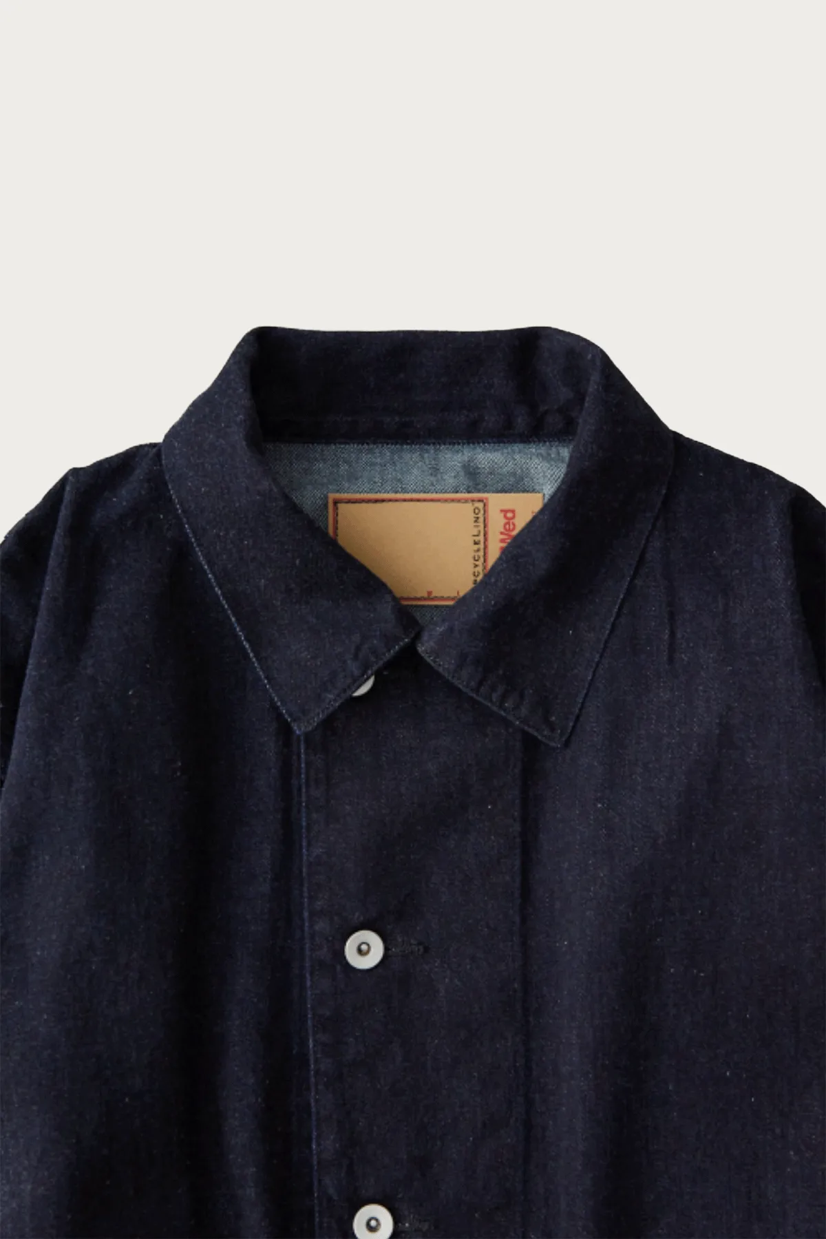 Upcyclino Skewed Denim Back Tuck Jacket - Indigo Blue sold by Canoe Club product image thumbnail 2