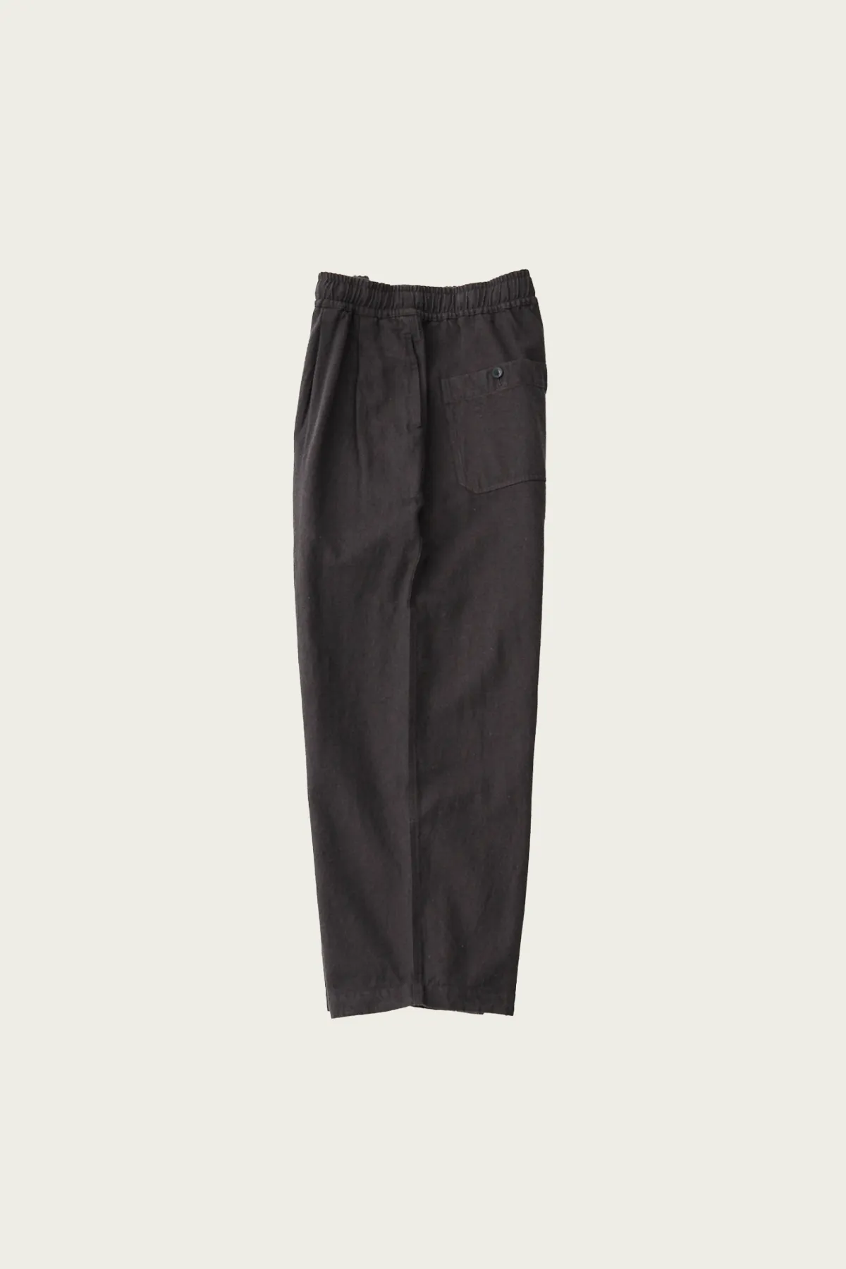 Silk Linen Cotton Nep Easy Work Trouser - Black sold by Canoe Club product image thumbnail 2