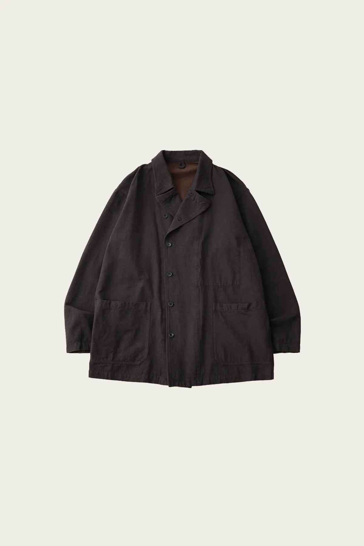 Silk Linen Cotton Nep Shirt Jacket - Brown sold by Canoe Club