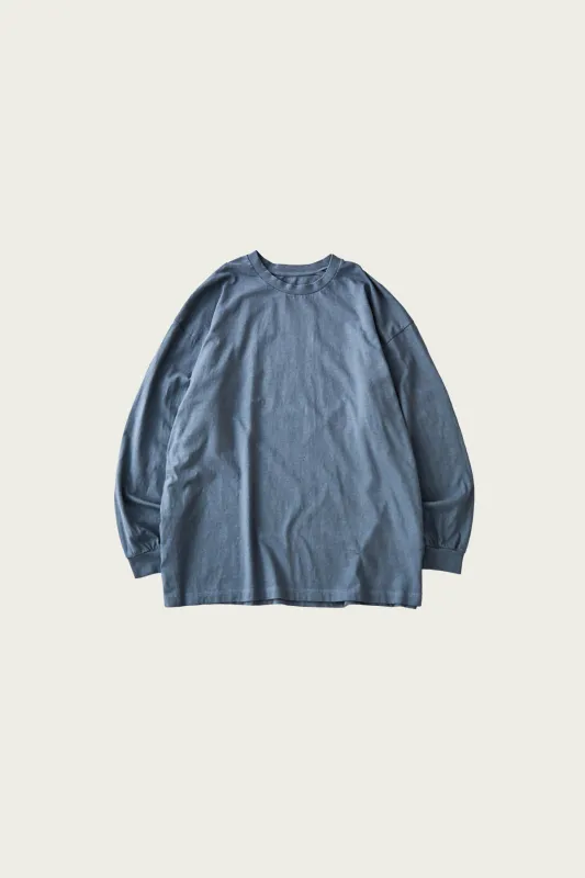 Upcyclino Basic Jersey Long Sleeve Big T-Shirt - Sax made by Confect by Nestrobe