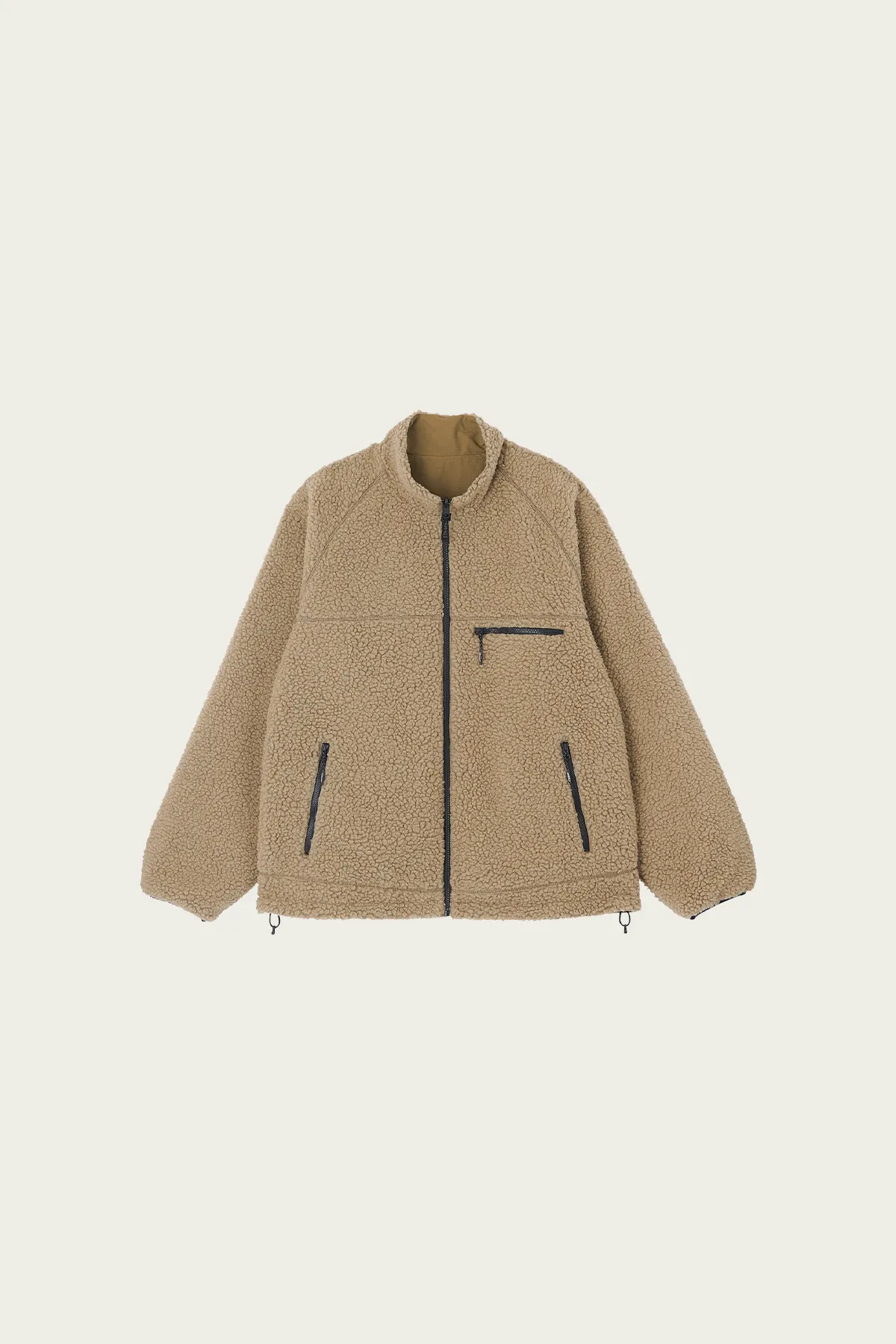 Reversible Sherpa Jacket - Beige/Tan sold by Canoe Club