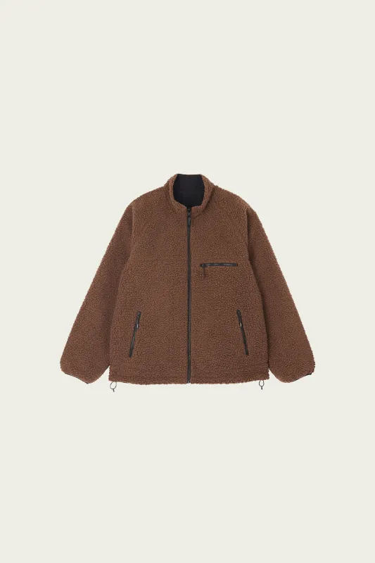 Reversible Sherpa Jacket - Dark Brown/Black made by Gramicci