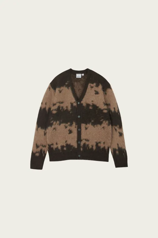 Mohair Splatter Cardigan - Taupe Splatter made by Gramicci