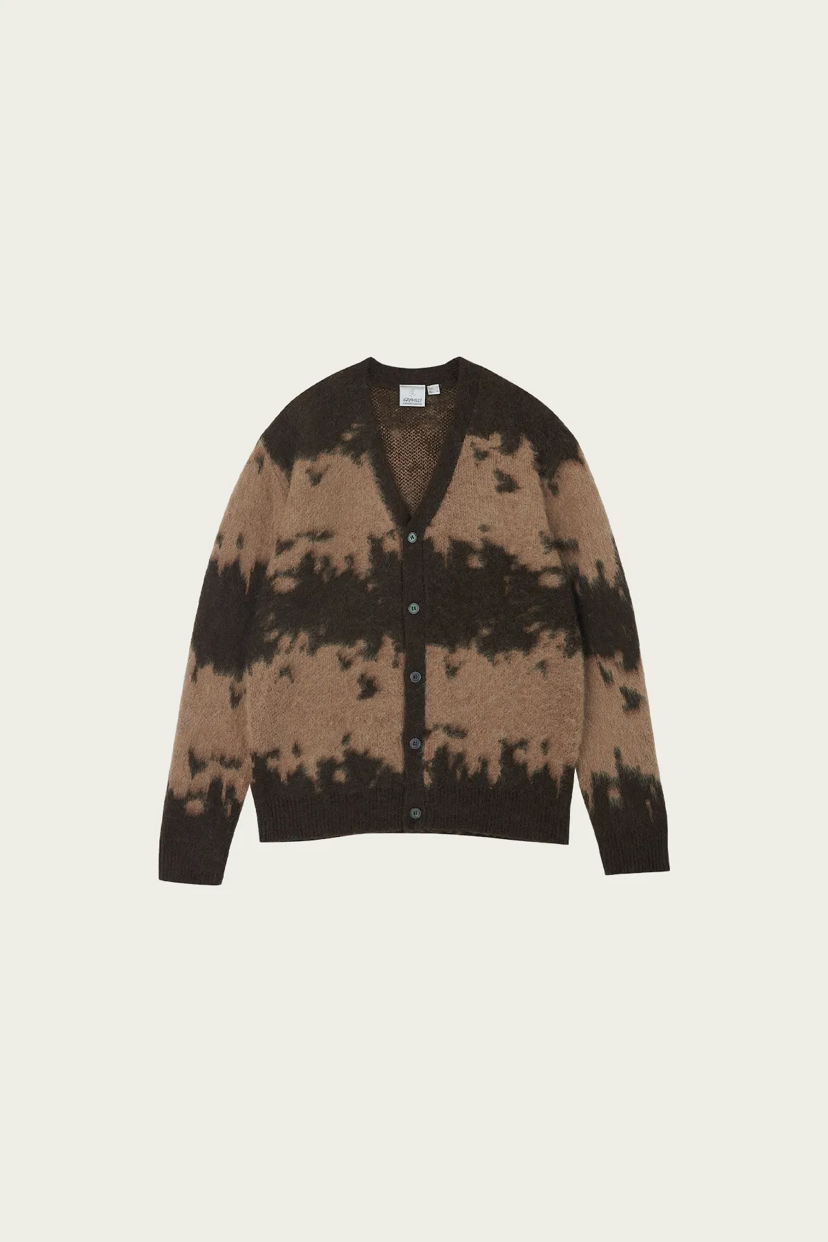 Mohair Splatter Cardigan - Taupe Splatter sold by Canoe Club