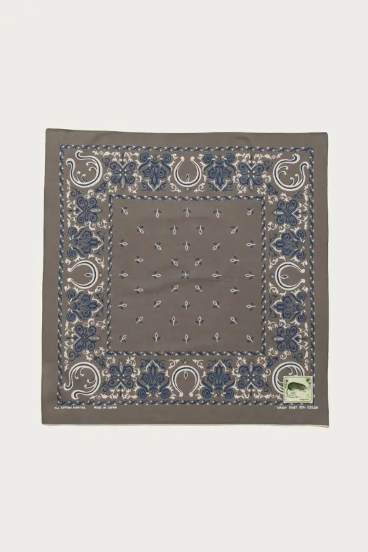 Fastcolor Selvedge Bandanna (ATLER NAJA) 30x30 - Khaki made by Kapital