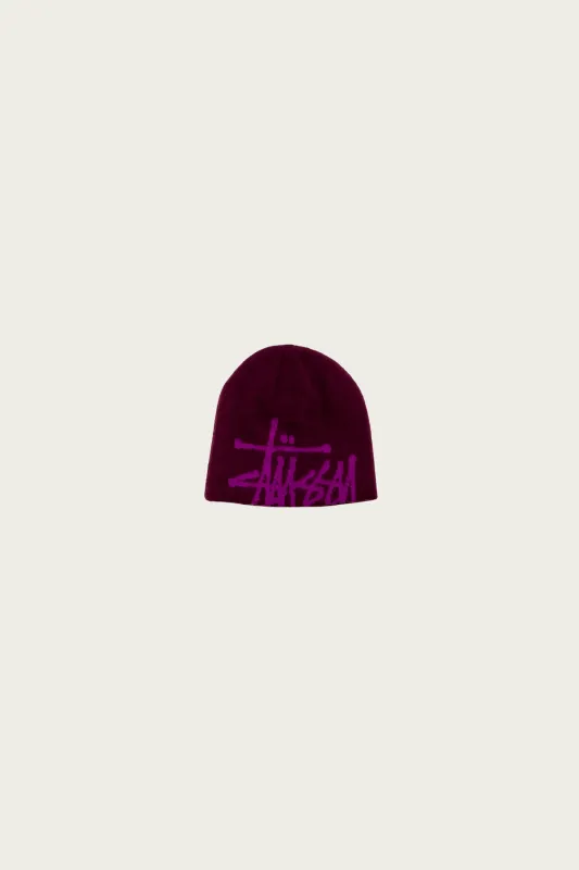 Brushed Out Basic Skullcap - Plum made by Stussy
