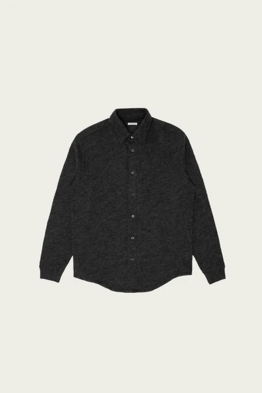 Crater Wool Button Up - Charcoal made by Lady White Co.