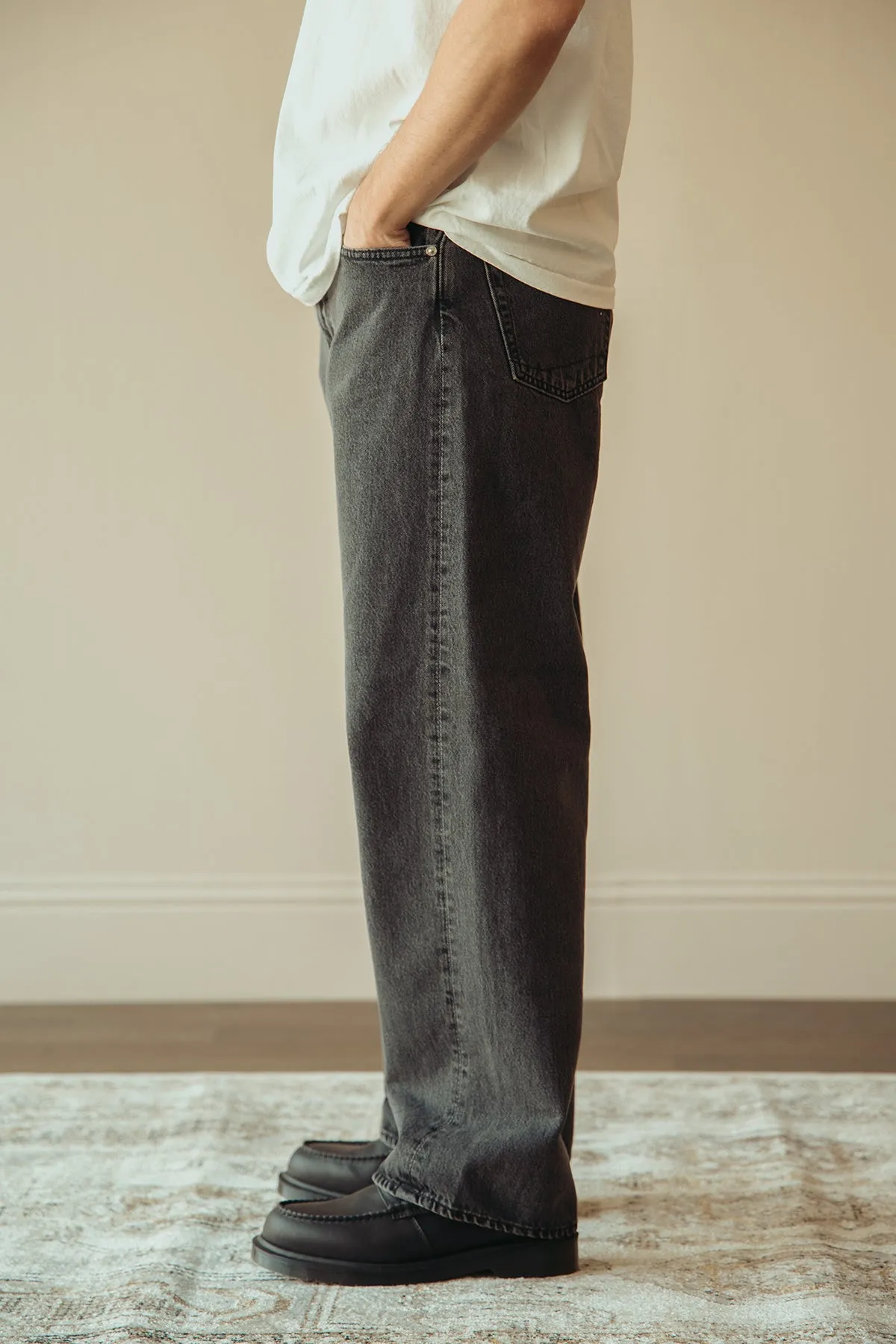 Super Dad's Denim Pants - Black Denim Stone sold by Canoe Club product image thumbnail 5