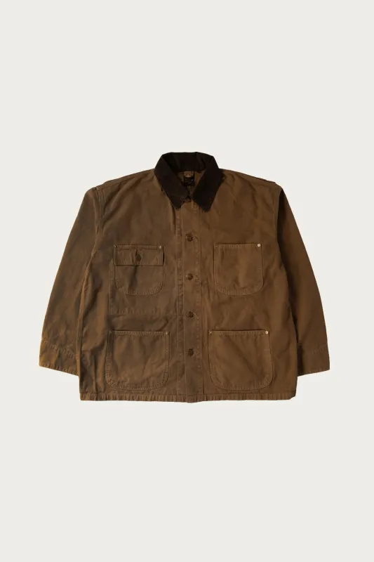 Relaxed Fit Oxford Coverall - Brown made by orSlow
