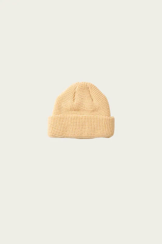 Waffle Watch Cap - Raw Beige made by ROTOTO