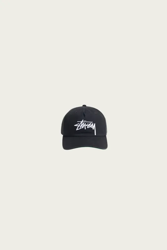 Big Stock Mid Depth Cap - Black made by Stussy
