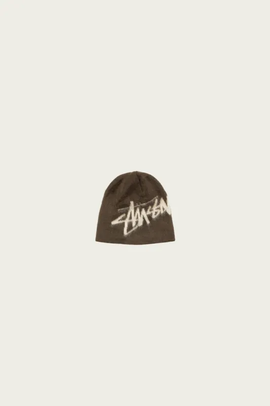 Brushed Out Stock Skullcap - Brown made by Stussy