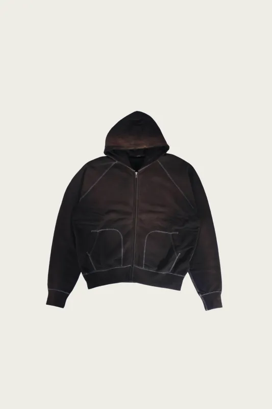 Zip Up Hooded Sweatshirt - Black made by Herill