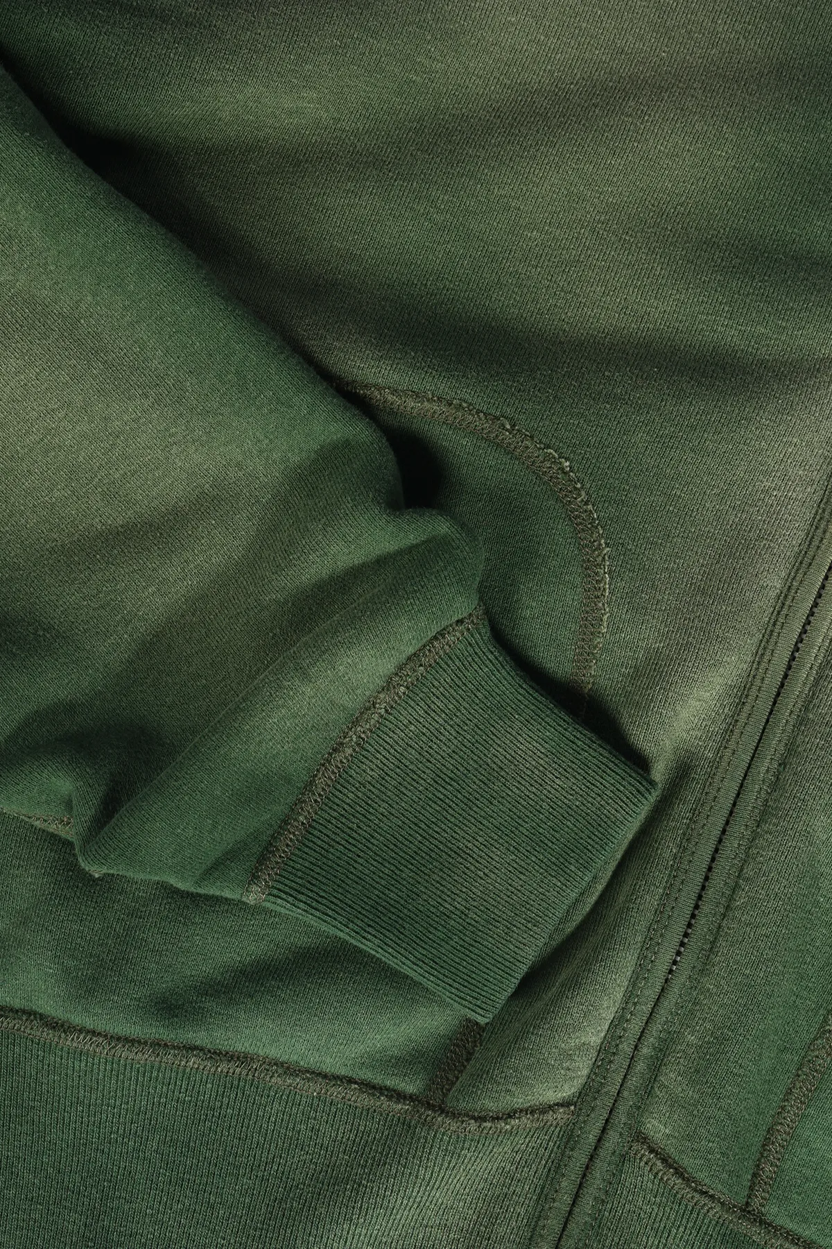 Zip Up Hooded Sweatshirt - Green sold by Canoe Club product image thumbnail 3