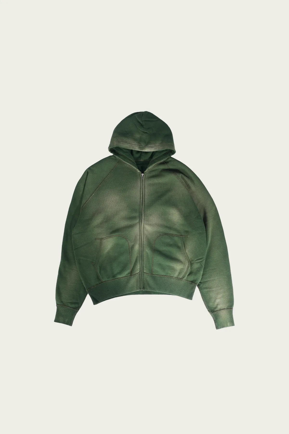 Zip Up Hooded Sweatshirt - Green sold by Canoe Club