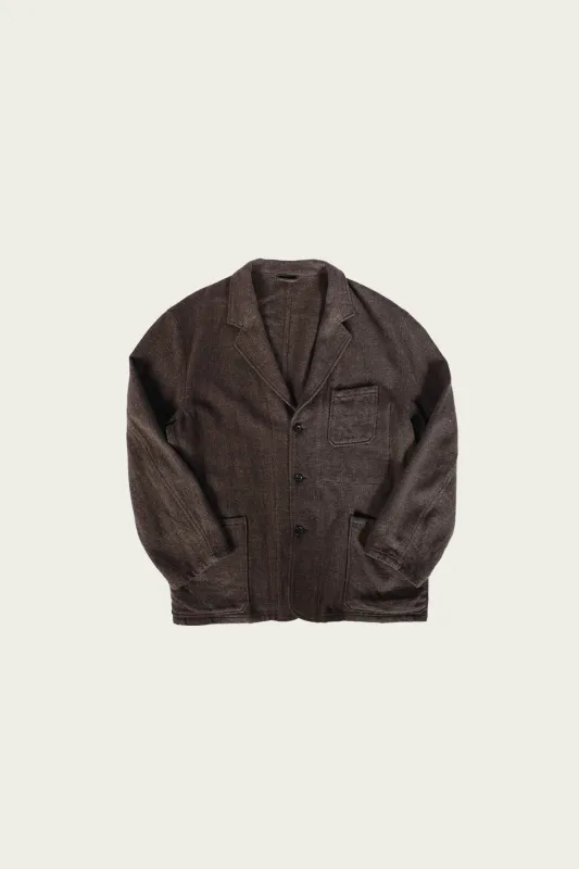 Paskal Tweed Workjacket - Charcoal Brown made by Herill