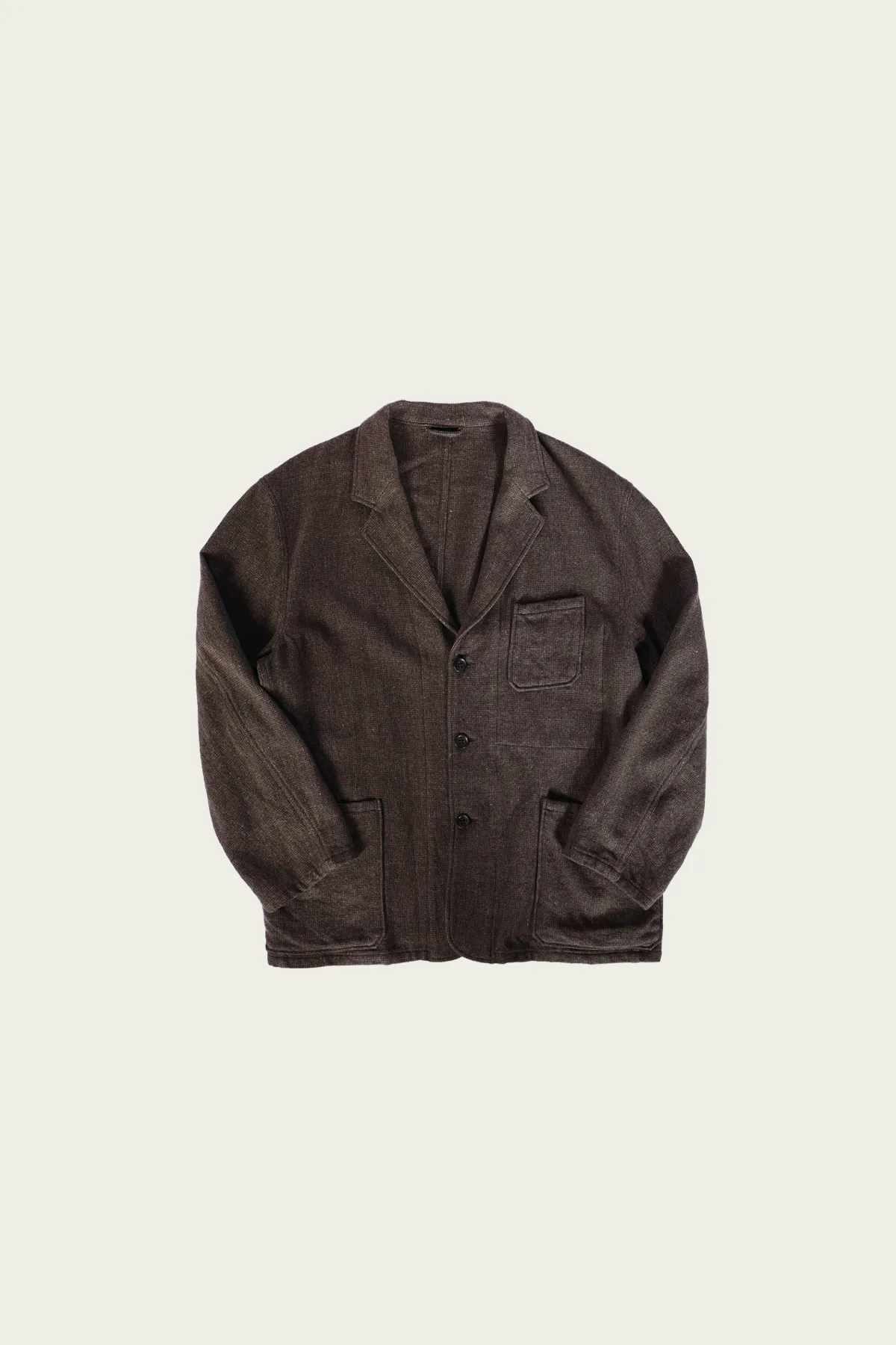 Paskal Tweed Workjacket - Charcoal Brown sold by Canoe Club