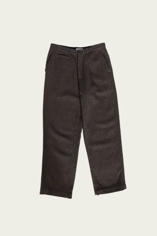 Paskal Tweed Workpants - Charcoal Brown made by Herill