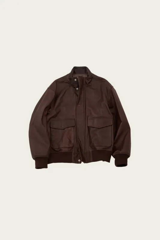 Zip Up Blouson - Brown made by Canoe Club