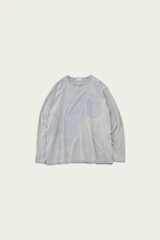 Crew Neck L/S Tee B - F.Blue made by Canoe Club