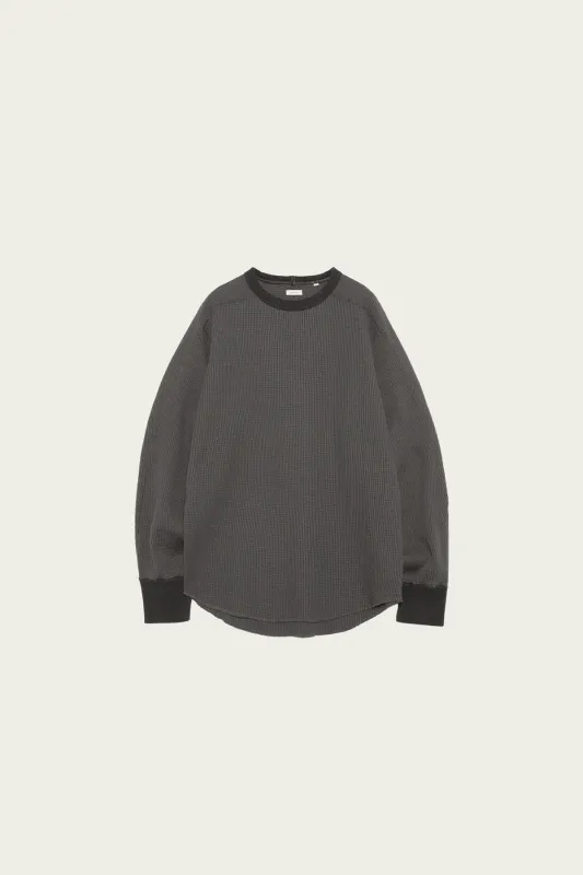 Crew Neck Thermal Sweat - Charcoal made by Nanamica