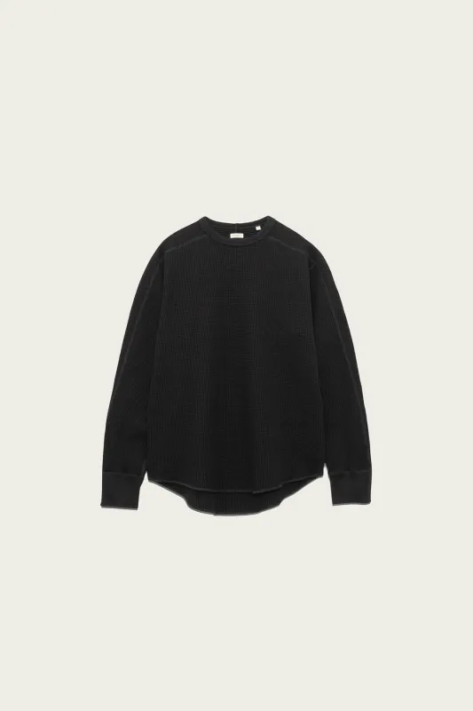 Crew Neck Thermal Sweat - Black made by Nanamica