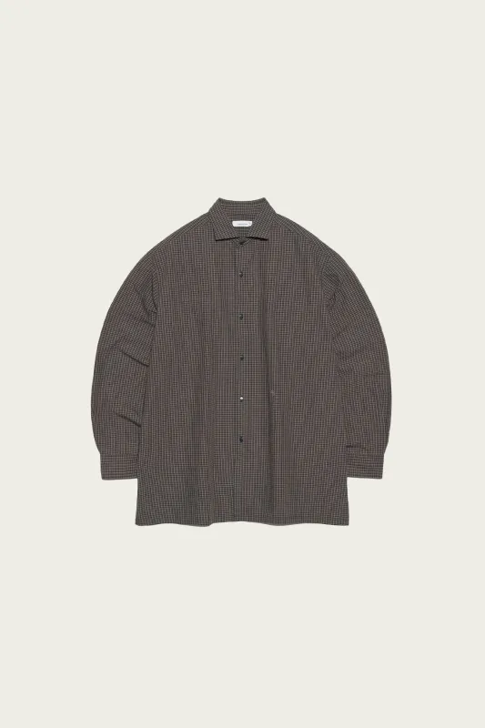 Micro Plaid Wind Shirt - Navy made by Nanamica