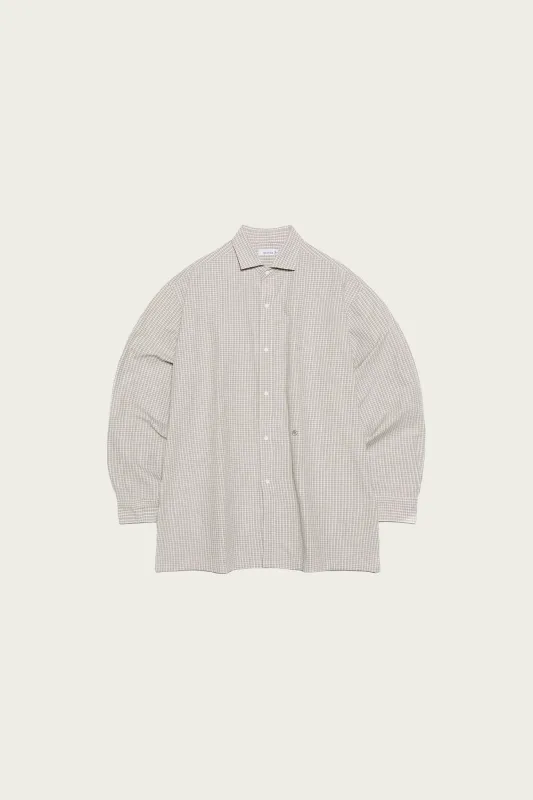 Micro Plaid Wind Shirt - Grey made by Nanamica