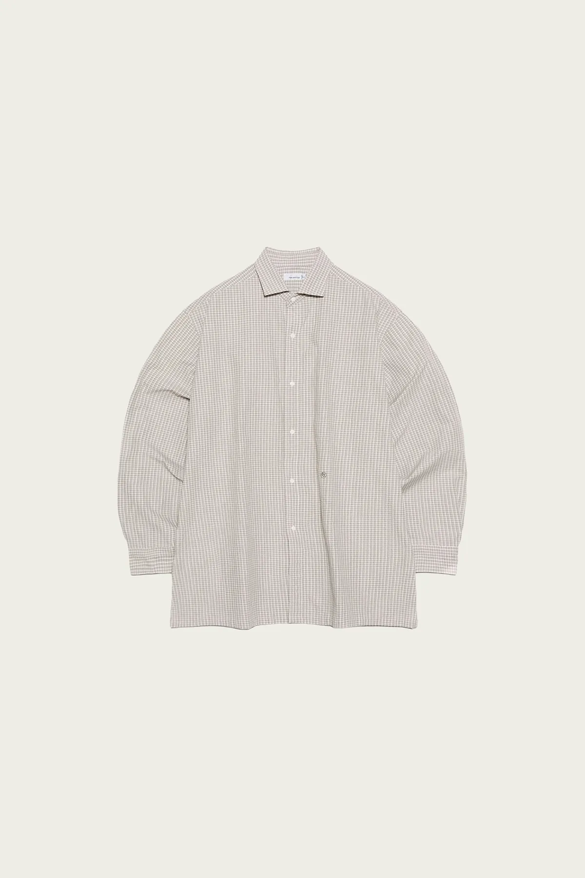 Micro Plaid Wind Shirt - Grey sold by Canoe Club