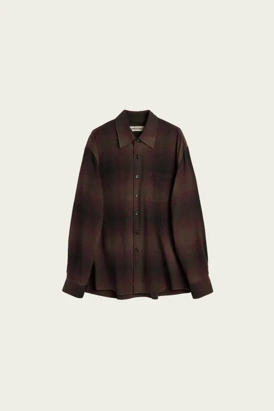 Above Shirt - Cordial Dusk Check Grain Weave made by Our Legacy
