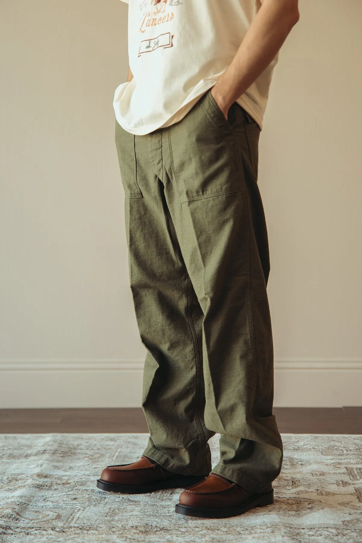 Vintage Fit Fatigue Pants - Dark Olive sold by Canoe Club product image thumbnail 4