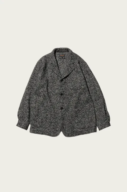 4B Cuffs Jacket Herringbone - Black made by BEAMS PLUS